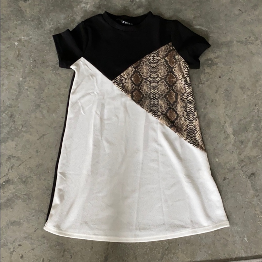Snakeskin shift dress